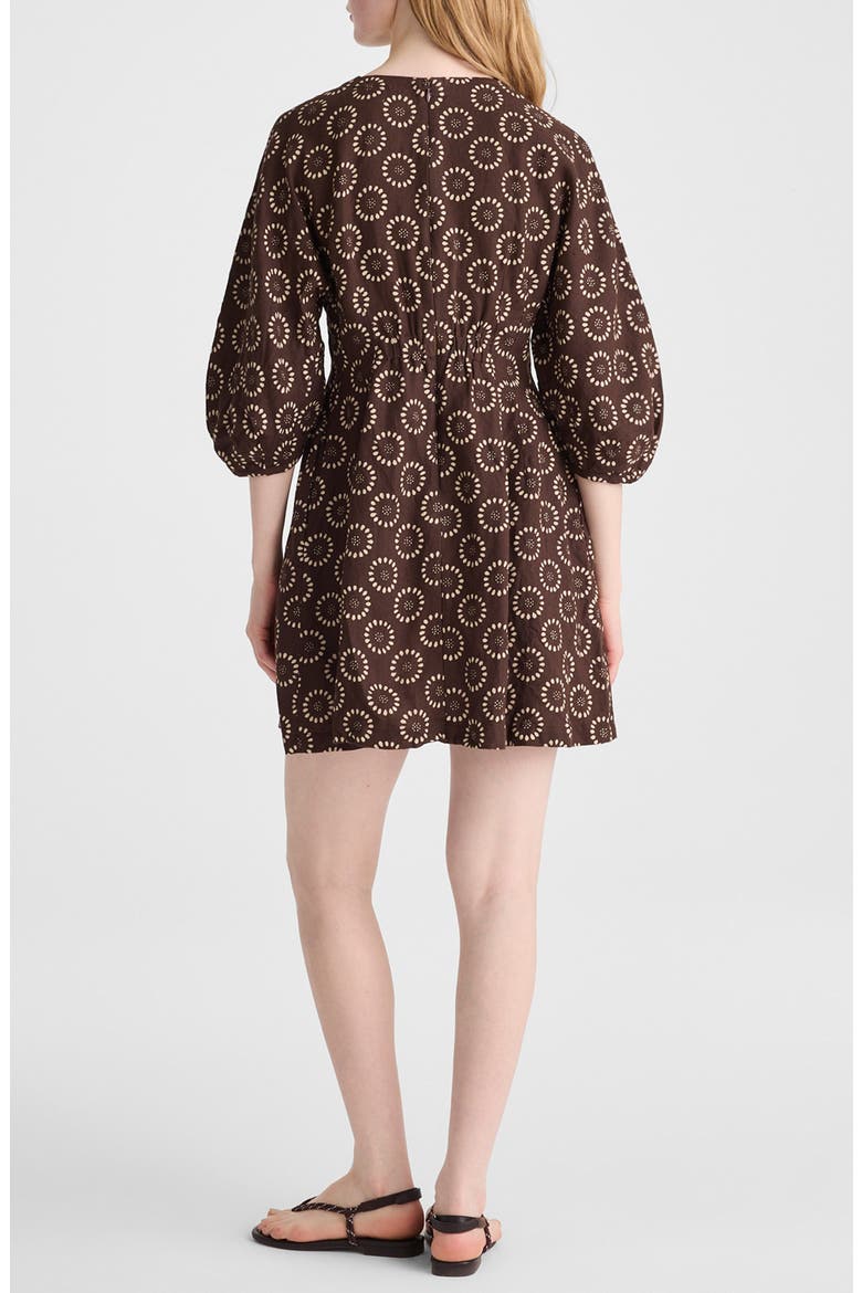 Splitneck Minidress, Alternate, color, DARK BROWN