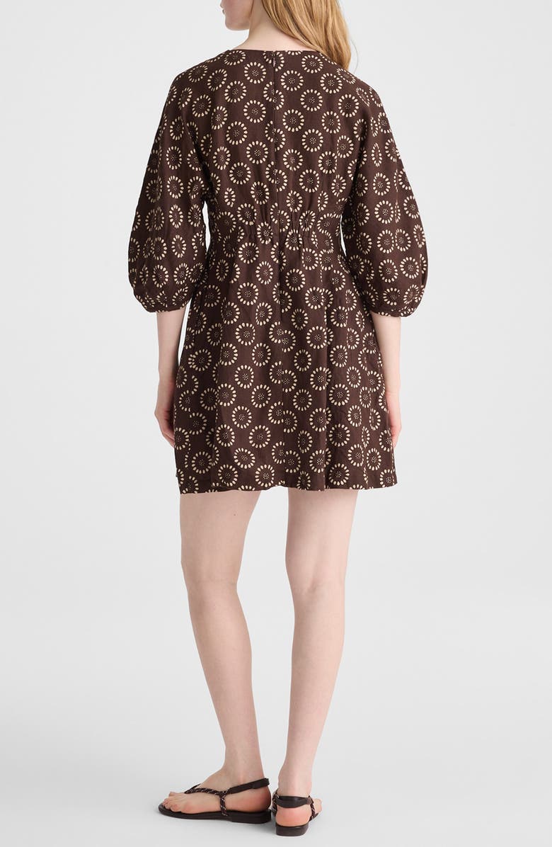 Madewell Splitneck Minidress, Alternate, color, Dark Brown