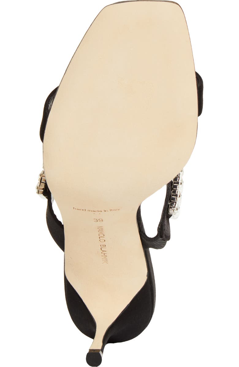Manolo Blahnik Sako Bay Crystal Embellished Sandal, Alternate, color, Black
