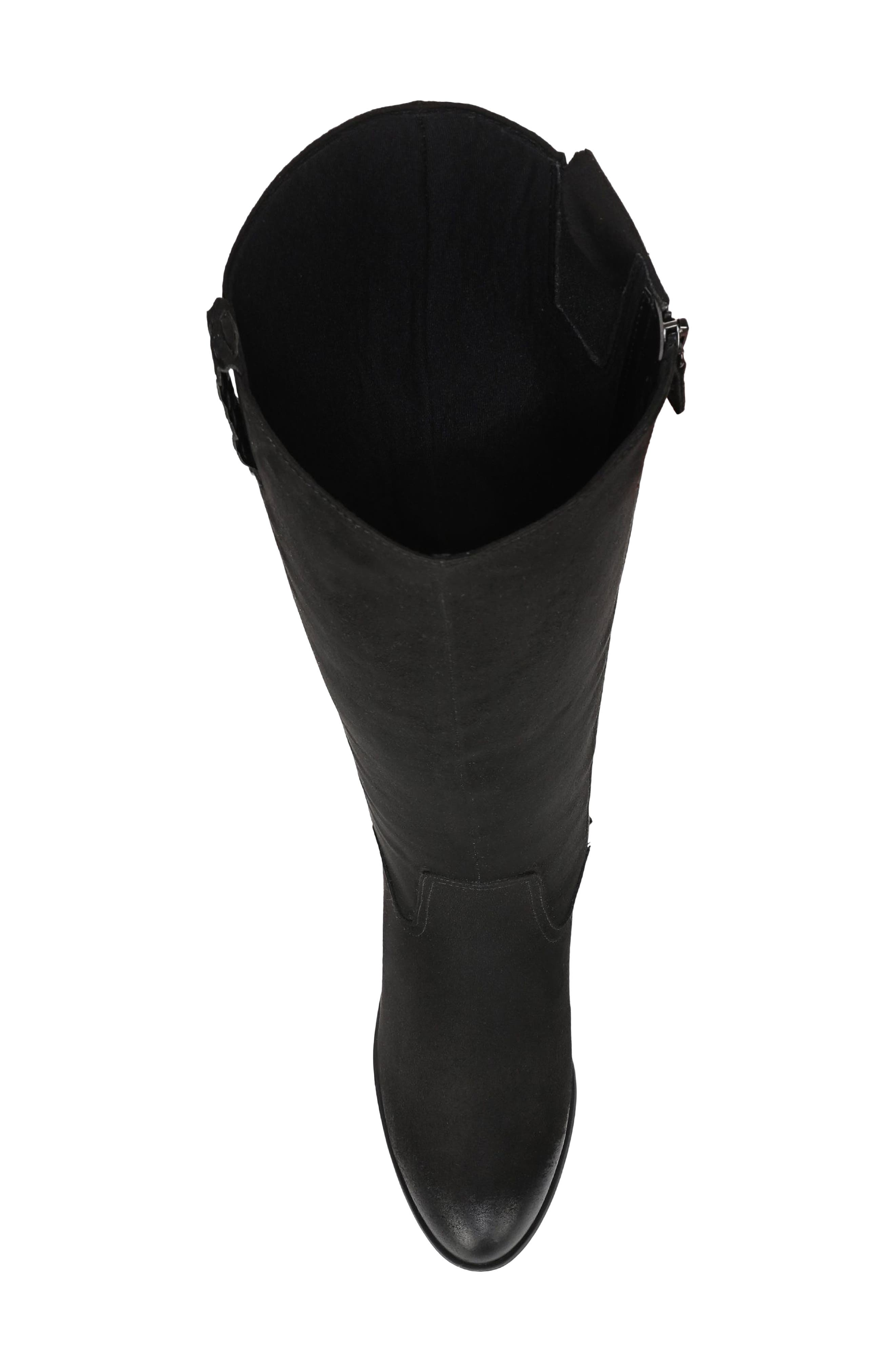 Calista Knee High Boot, Alternate, color, BLACK MICROSUEDE