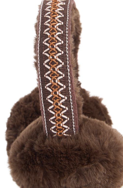 Bcbg Geo Faux Fur Earmuff In Brown
