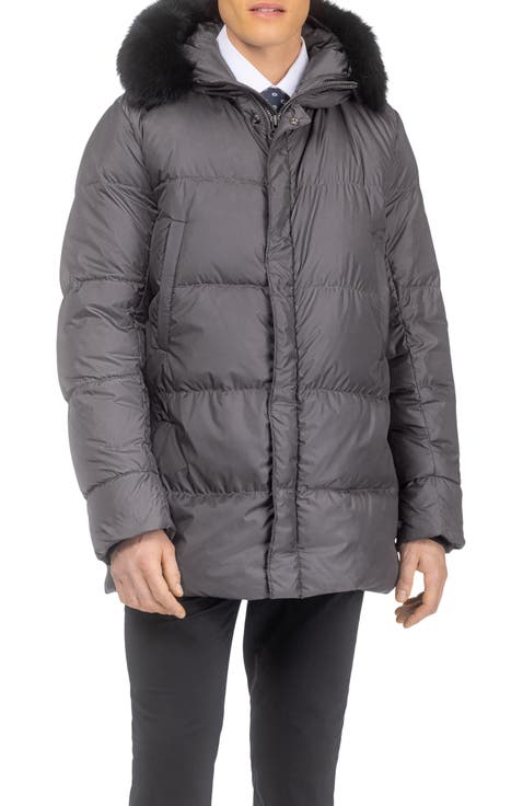 Men's Apres-Ski Parka, Detachable Toscana Lamb Hood Trim