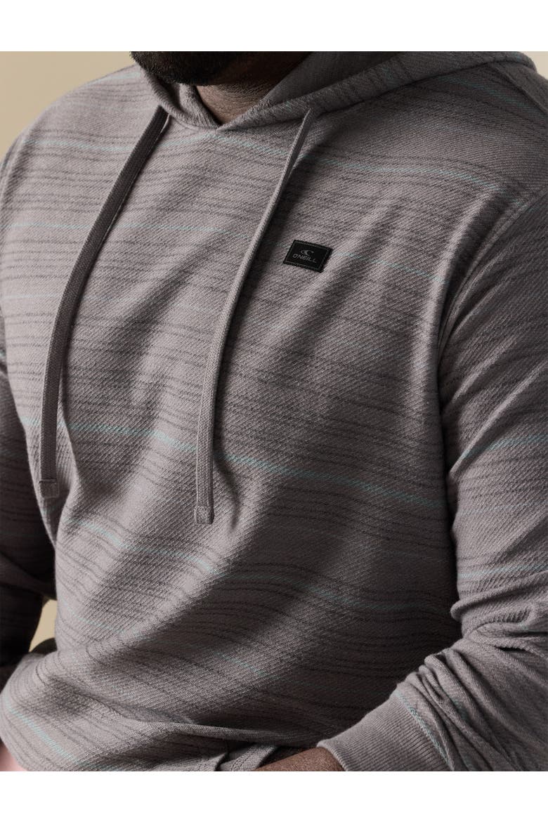 Big & Tall Bavaro Striped Pullover Hoodie V2, Alternate, color, DARK SHADOW