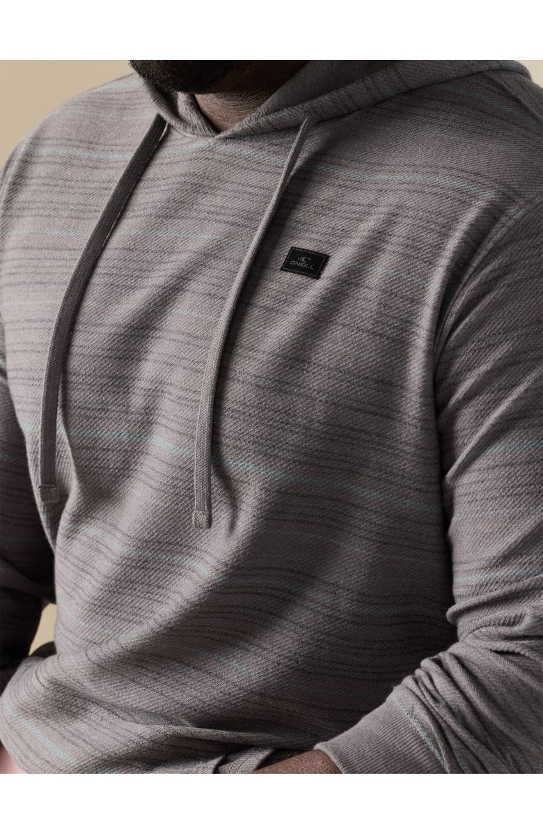 O'Neill Big & Tall Bavaro Striped Pullover Hoodie V2, Alternate, color, Dark Shadow