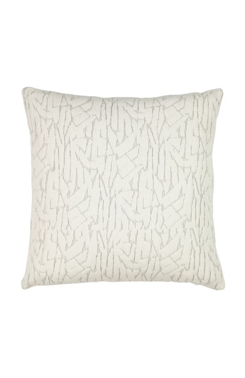 Synchronize Dimensional Chenille Ivory Indoor & Outdoor Woven Accent Pillow