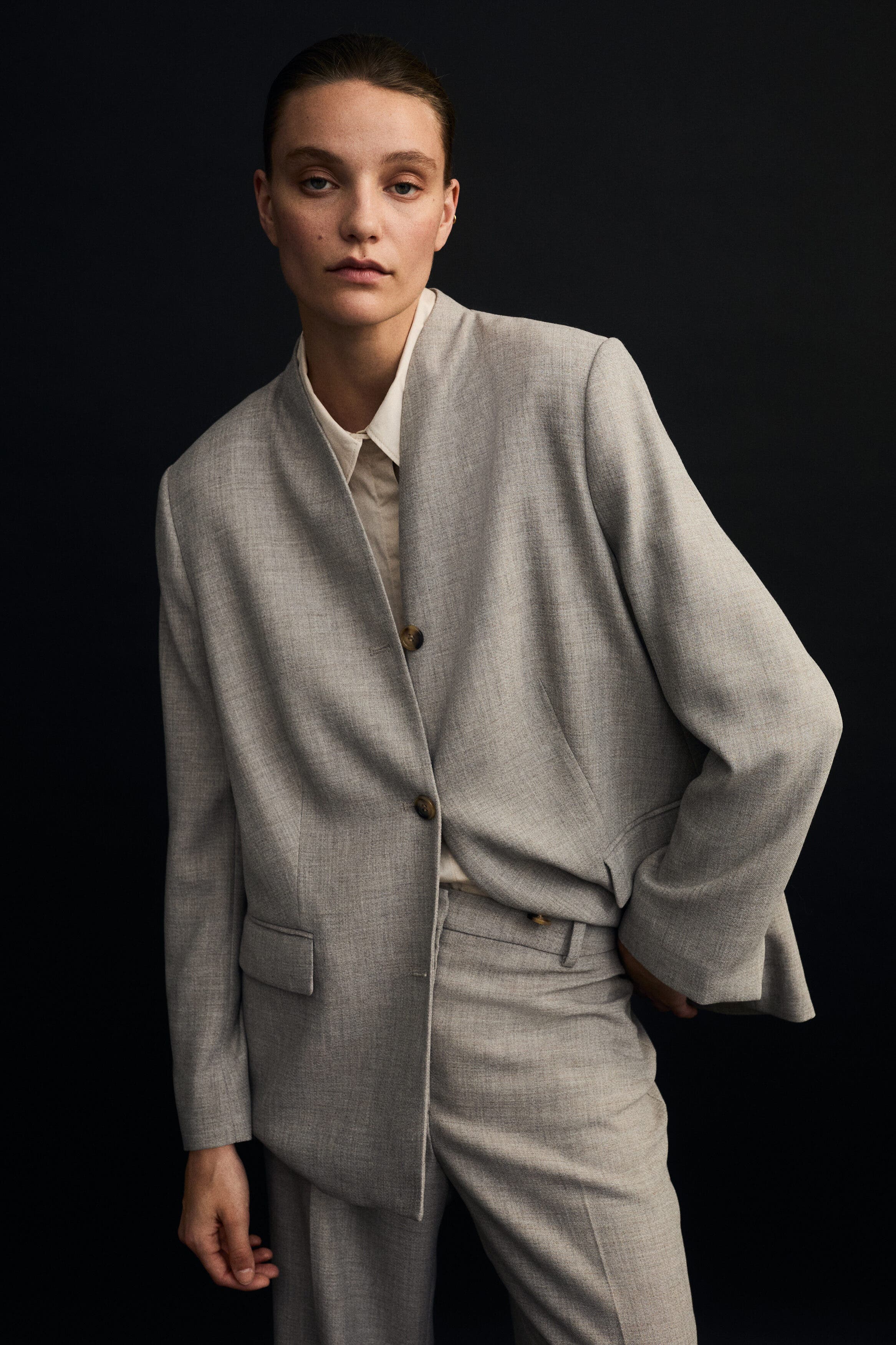 Lapelless Blazer - image 2