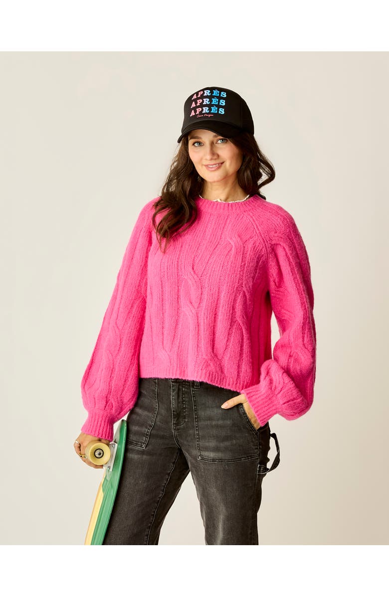 Carve Designs Eloise Wool Sweater, Alternate, color, Hot Pink