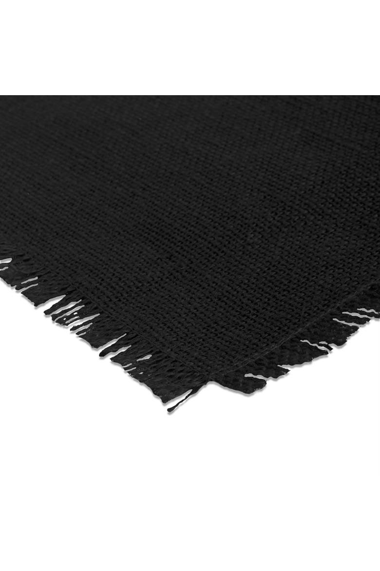 Black Jute Table Runner, Alternate, color, Black