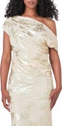 Endless Rose Foil Print One-Shoulder Top