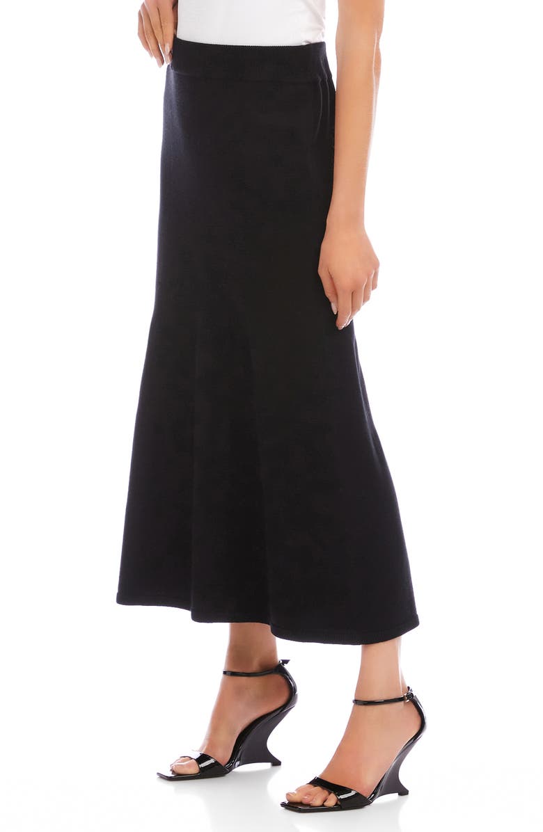 Karen Kane Sweater Midi Skirt, Alternate, color, Black