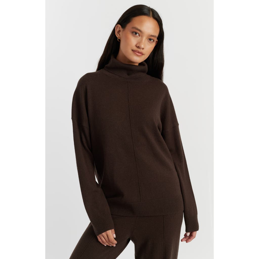 Chinti & Parker Relaxed Roll Neck Wool & Cashmere Sweater In Brown