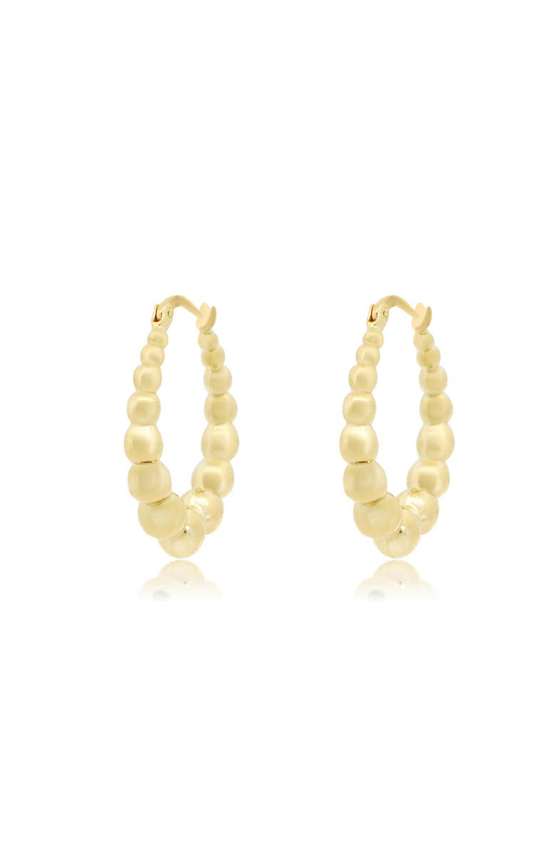 The Lovery Fine Jewelry Graduating Bead Hoop Earrings, Alternate, color, 