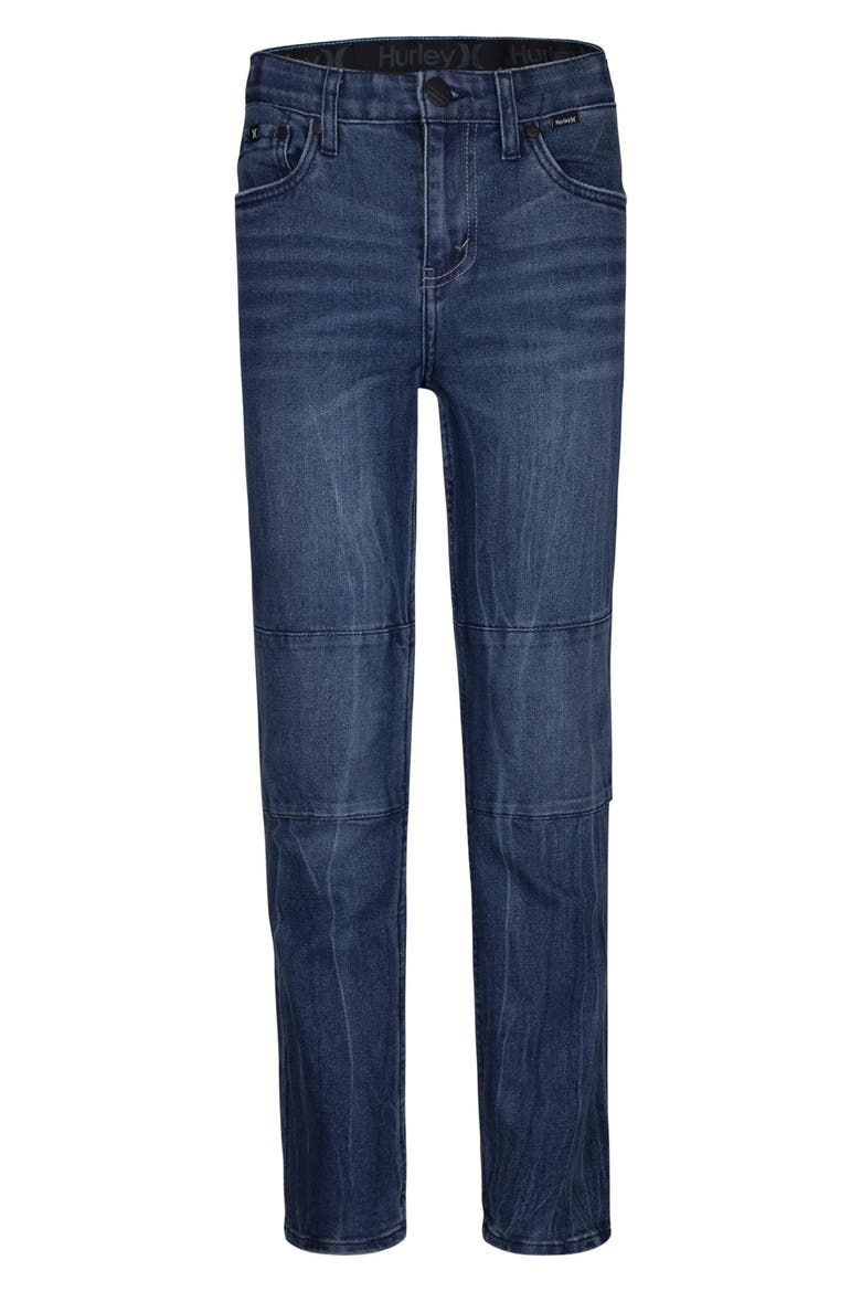 Kids' Regular Tapered 5-Pocket Denim Jeans, Main, color, MARINA