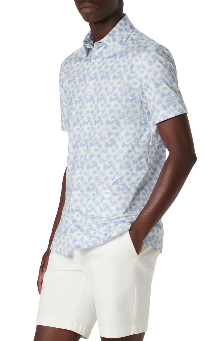 Bugatchi Milo OoohCotton<sup>®</sup> Print Short Sleeve Button-Up Shirt, Alternate, color,