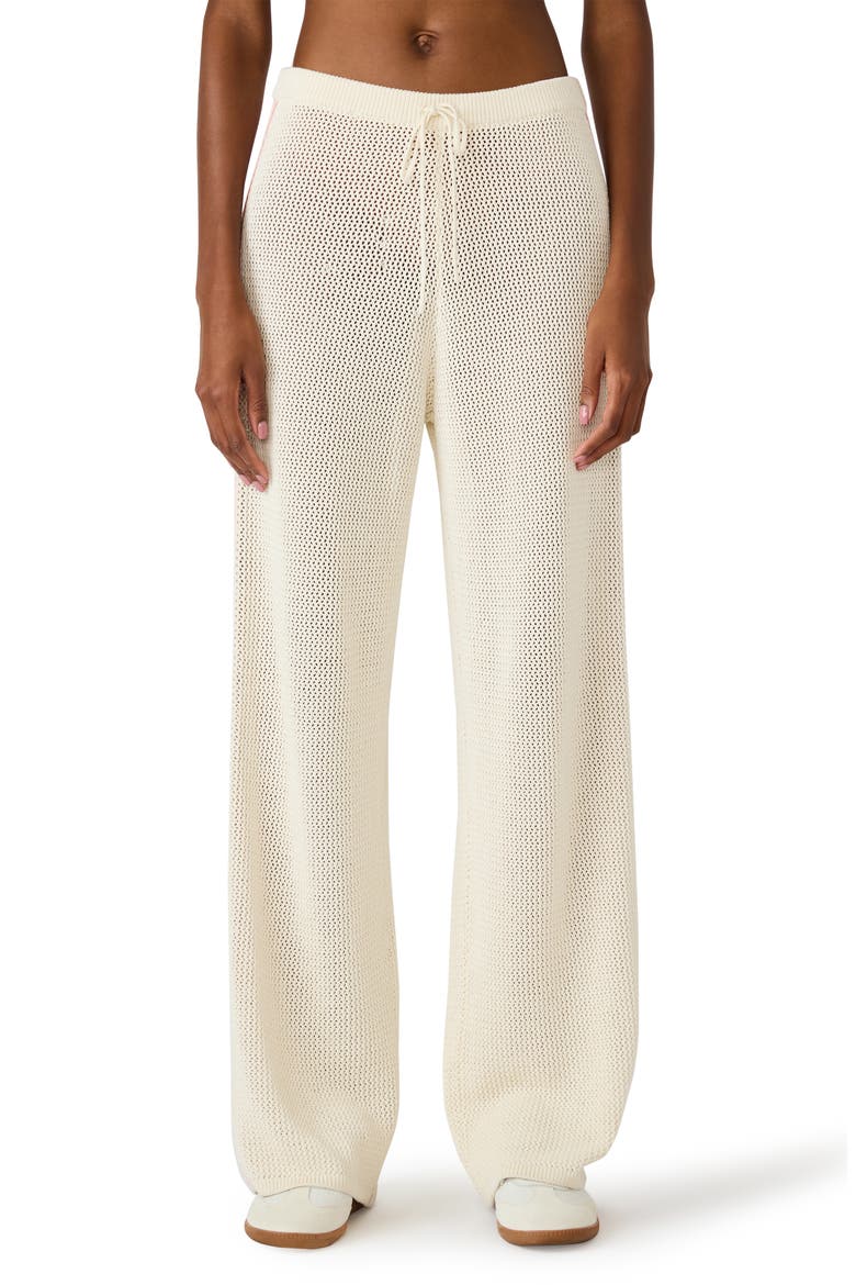 Paisley Open Stitch Wide Leg Pants, Main, color, ANTIQUE