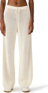 Steve Madden Paisley Open Stitch Wide Leg Pants