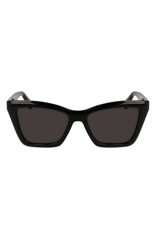 Ferragamo 53mm Rectangualr Sunglasses In Black