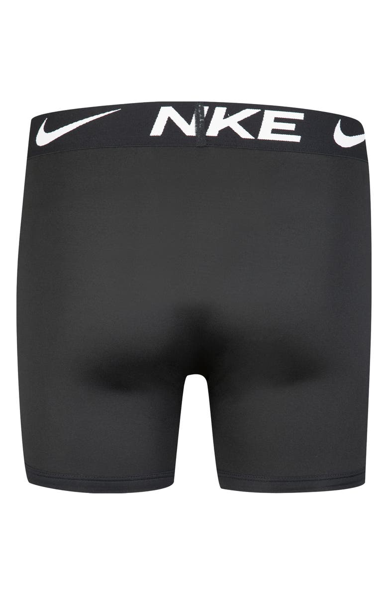 Nike Kids' Essential Dri-FIT Micro Assorted 3-Pack Boxer Briefs, Alternate, color, Black / Dark Gray