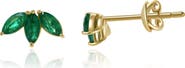 VALANI ATELIER Emerald Marquise Cluster Stud Earrings