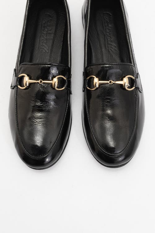 Forever & Always Shoes Rory Leather Bit Loafer In Black Patent Leather