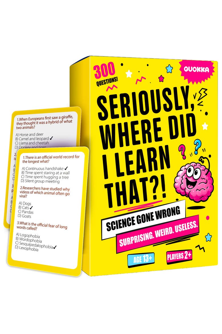 Trivia Card Games for Adults and Teens - Family Game Night, Main, color, Seriously Science
