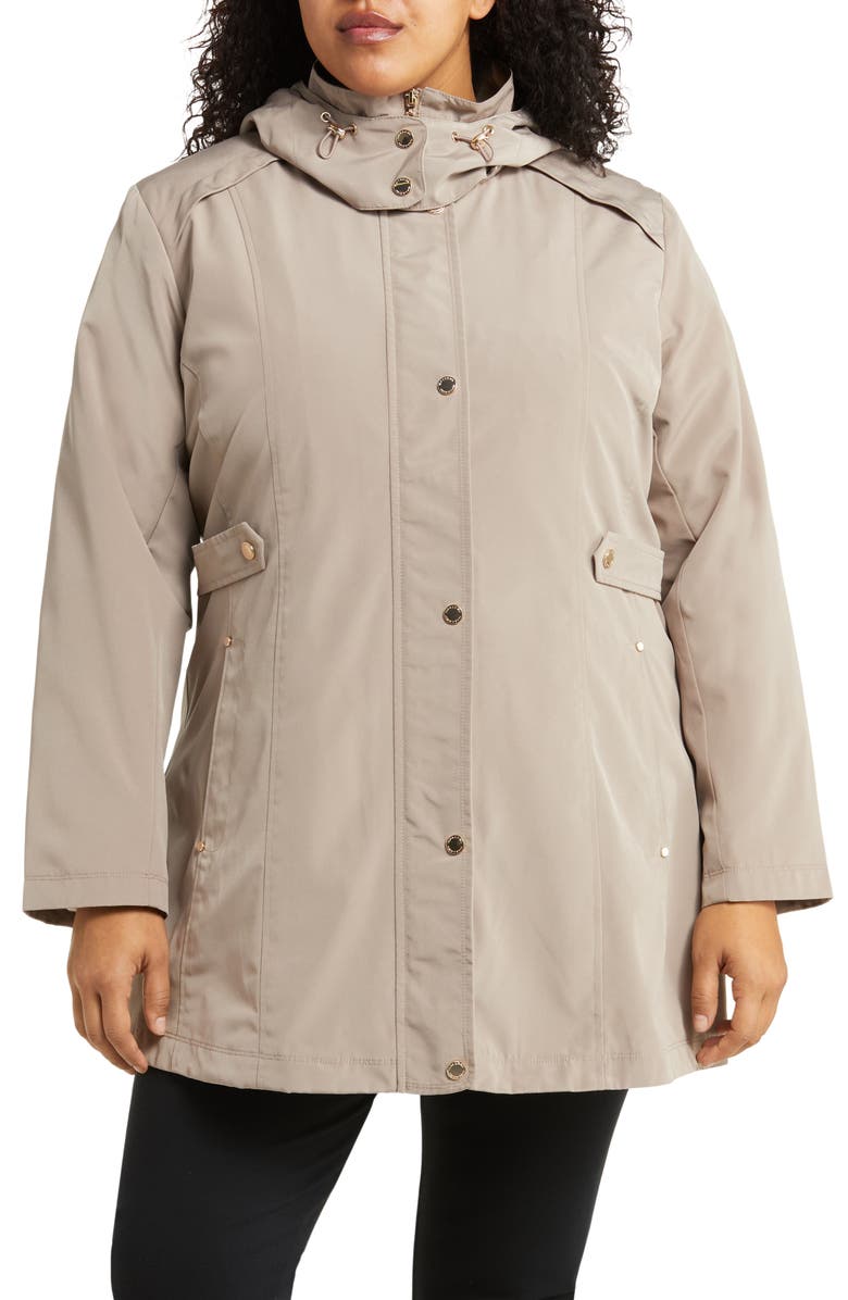 Gallery Water Resistant Rain Jacket, Alternate, color, Taupe