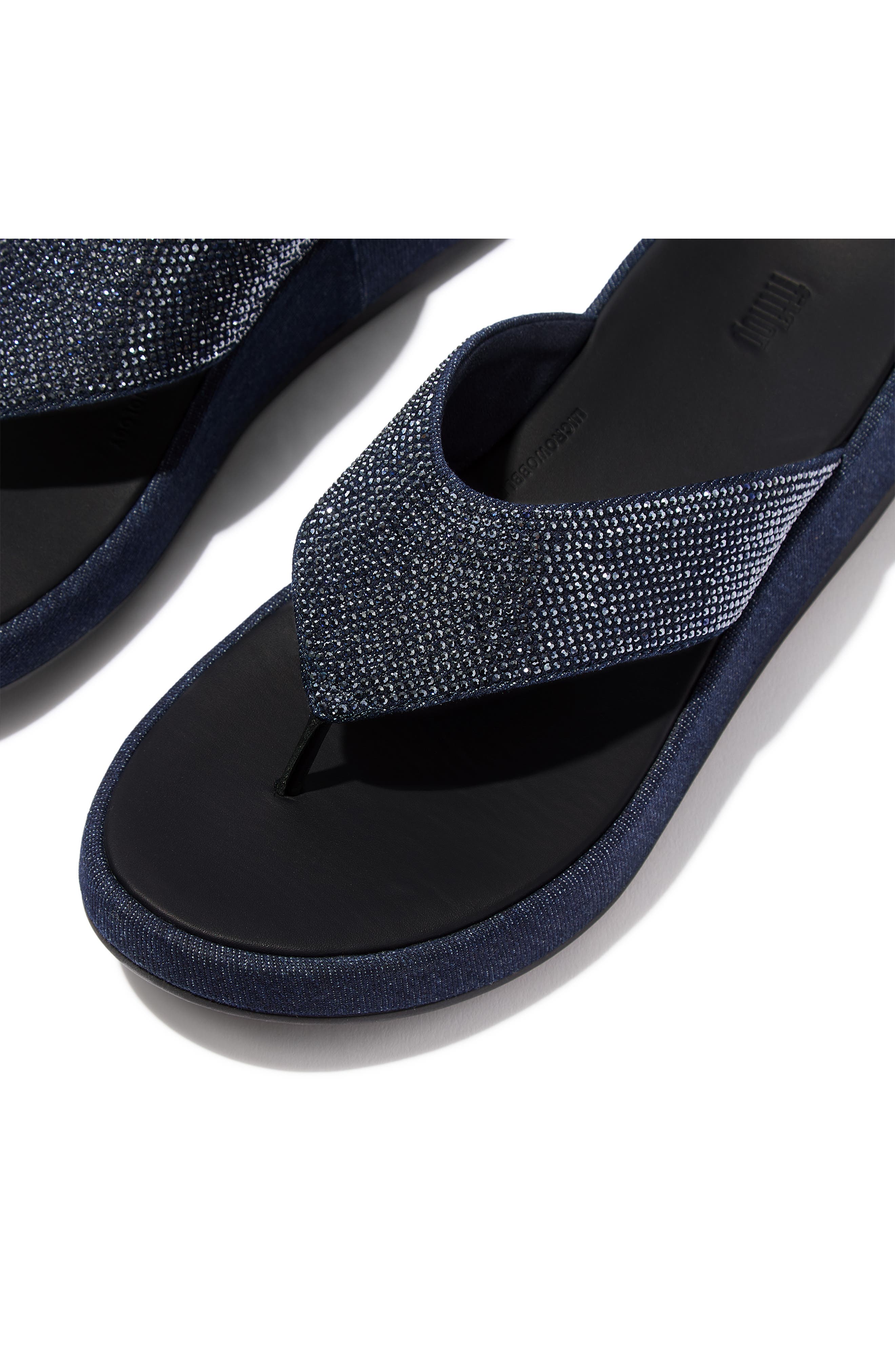 F-Mode Platform Flip Flop, Alternate, color, DARK DENIM