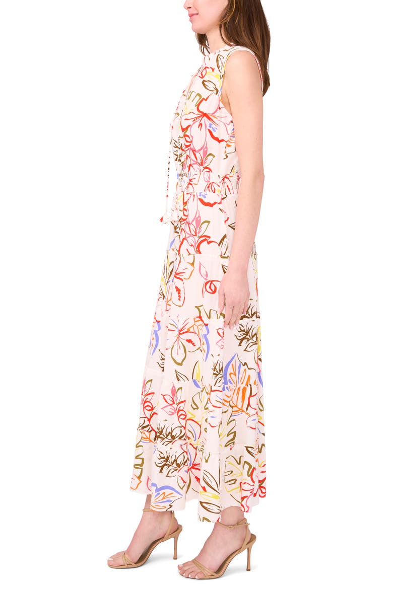 Sleeveless Tiered Maxi Dress, Alternate, color, PRISTINE