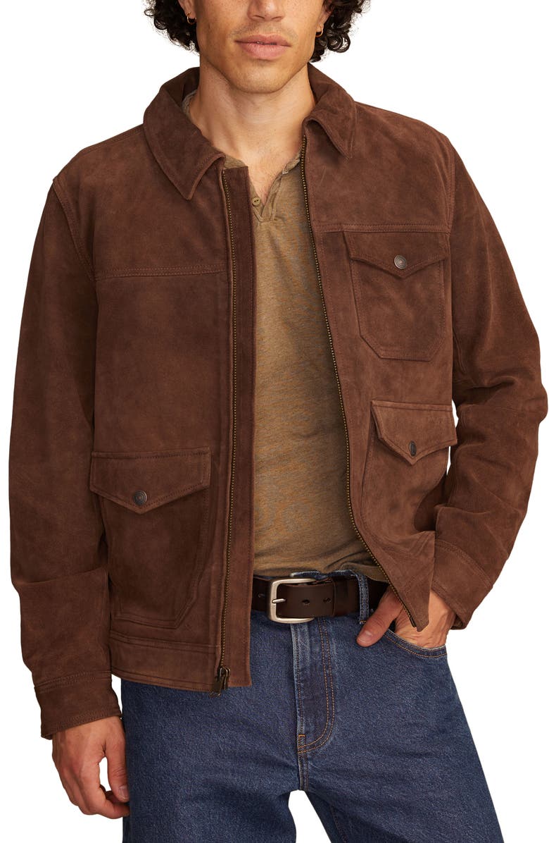 Lucky Brand Suede Ranch Jacket, Main, color, Bison