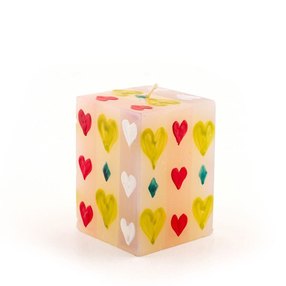 Pastel Hearts - 2x2x3"