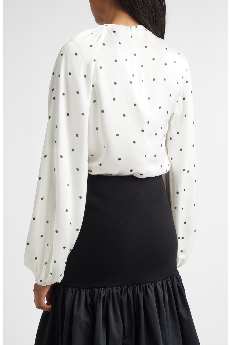 Blaire Polka Dot Top, Alternate, color, CREAM/ BLACK