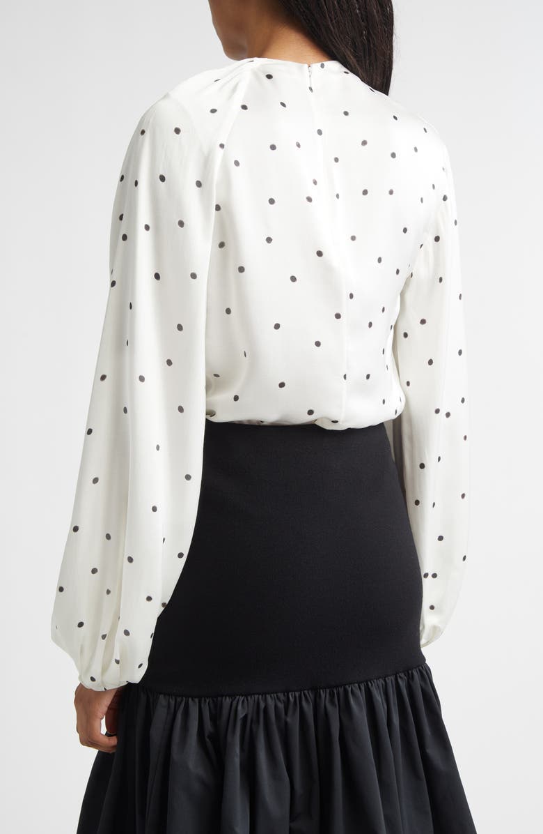 A.L.C. Blaire Polka Dot Top, Alternate, color, Cream/ Black