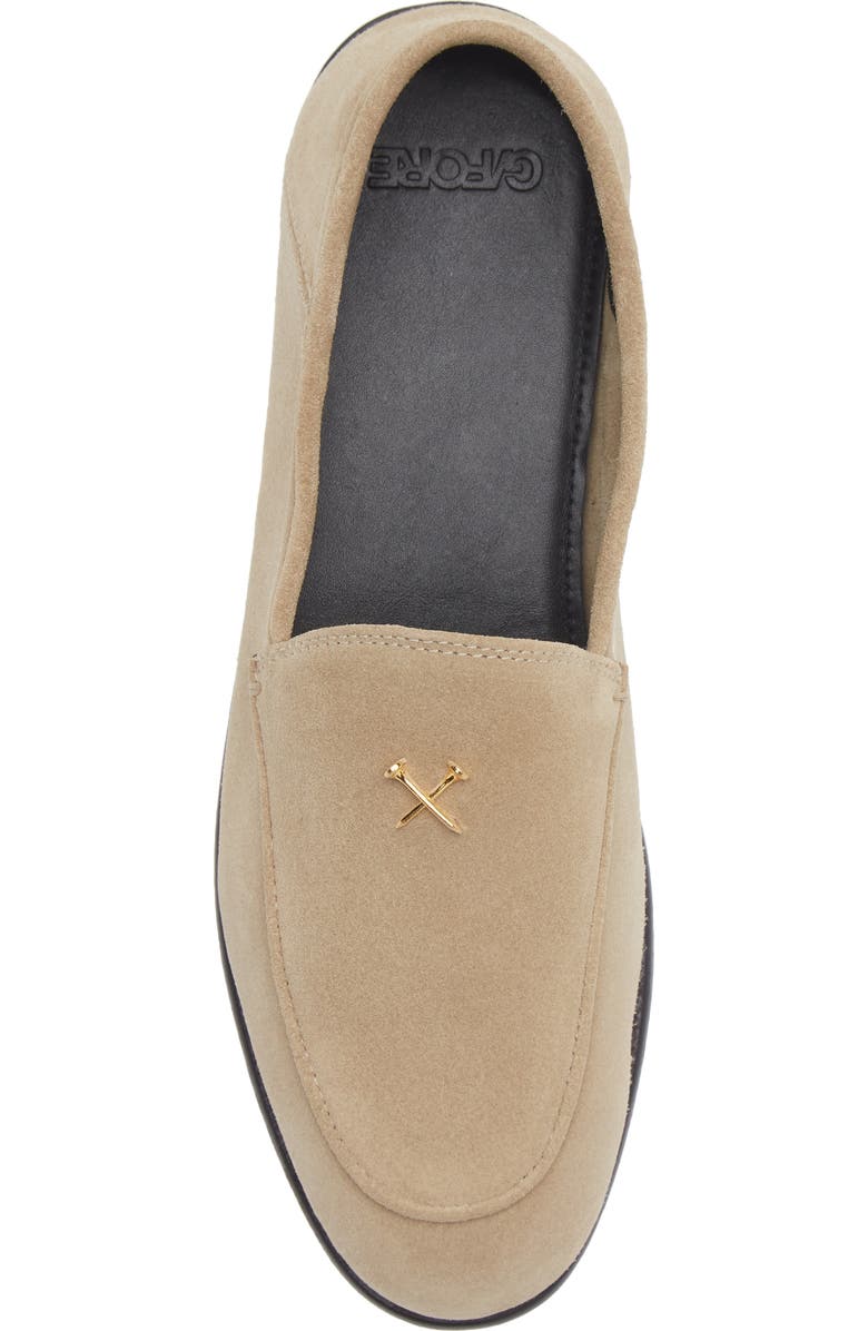 G/FORE Metal Tees Suede Flex Loafer, Alternate, color,