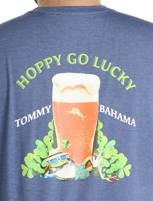 Tommy Bahama Big & Tall Happy Go Lucky Graphic Tee In Navy Heather