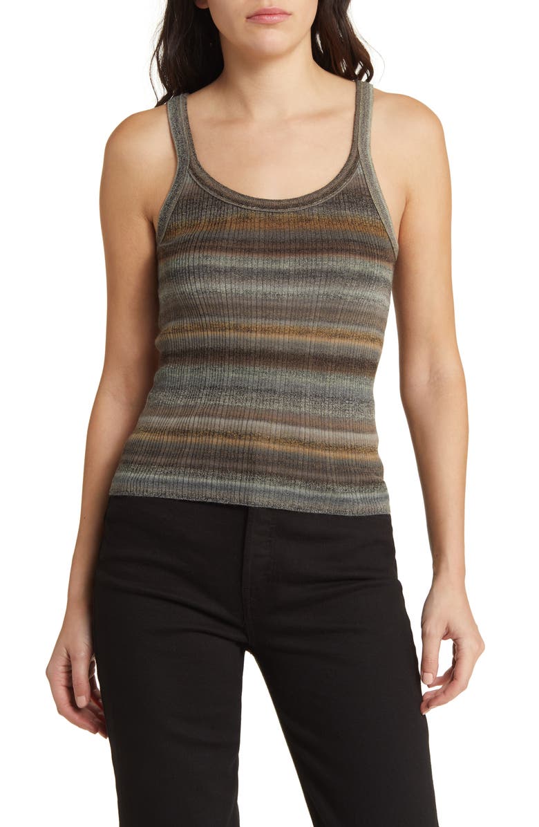 Re/Done Rib Wool Tank Top, Main, color, 