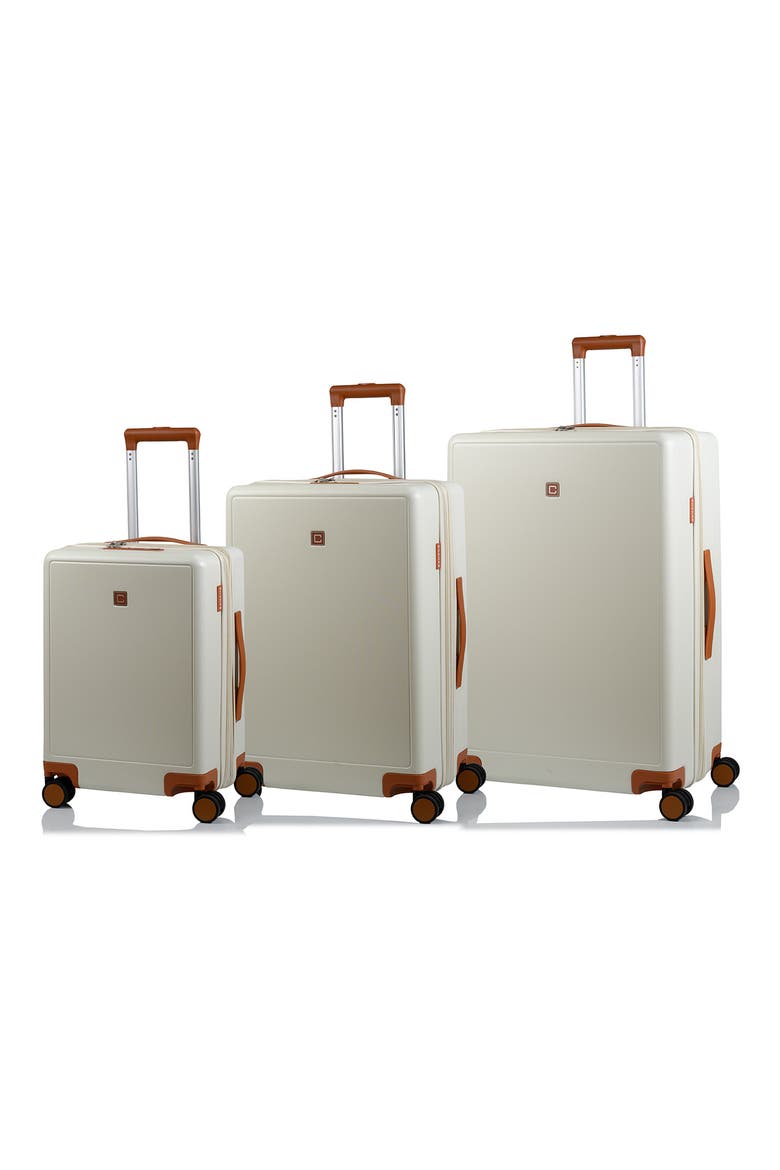 Vintage Muse 3-Piece Hardside Luggage Set, Main, color, IVORY/ TAN