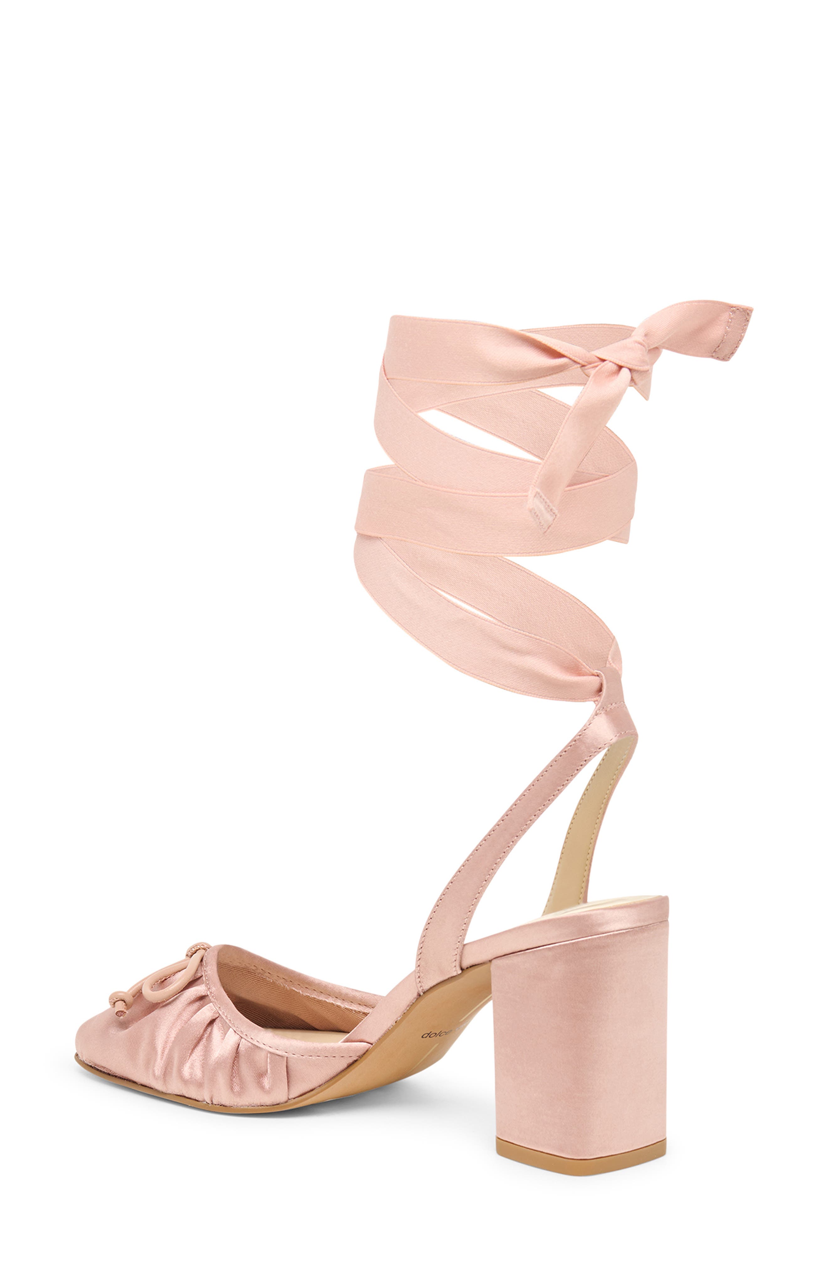 Dolce Vita Tisha Ankle Wrap Pump, Alternate, color, Light Blush Satin