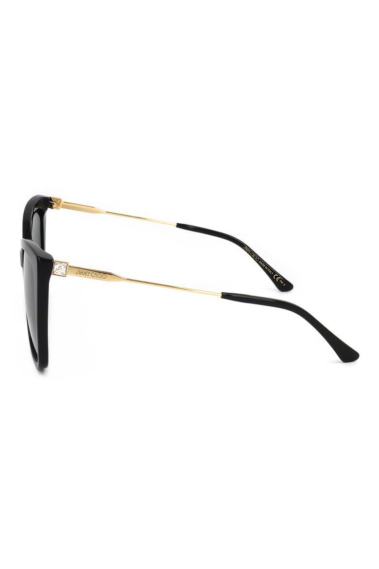58mm Cat Eye Sunglasses, Alternate, color, BLACK