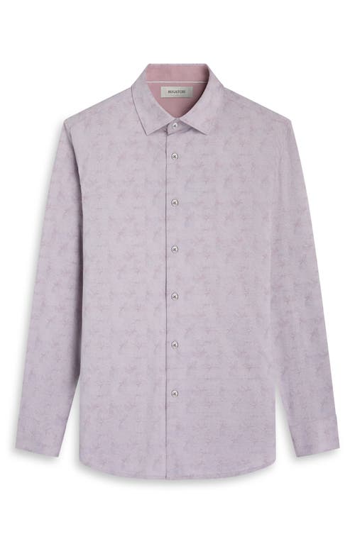 Bugatchi Jimmy Ooohcotton® Floral Button-up Shirt In Purple