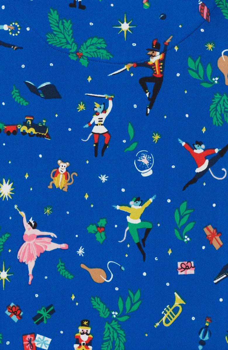 Kate Spade New York print pajamas, Alternate, color, Dark Blue Print