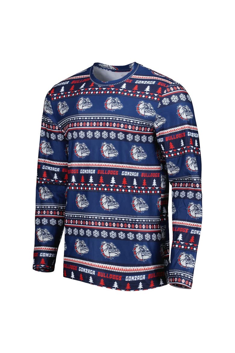 Men's Concepts Sport Navy Gonzaga Bulldogs Swivel Long Sleeve T-Shirt & Pants Sleep Set, Alternate, color, Navy