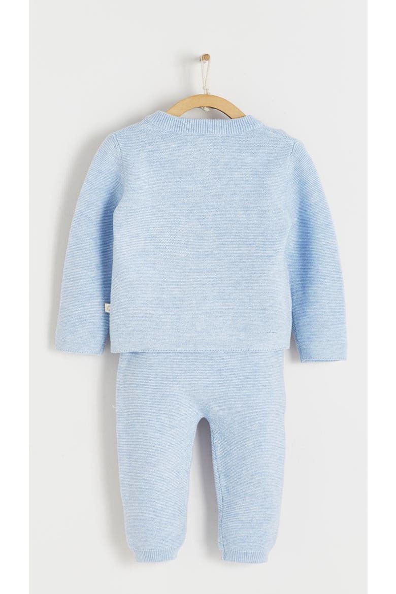 Premium Peruvian Pima Cotton My First Knit Knitted Cardigan & Pants Set for Infant, Alternate, color, Blue
