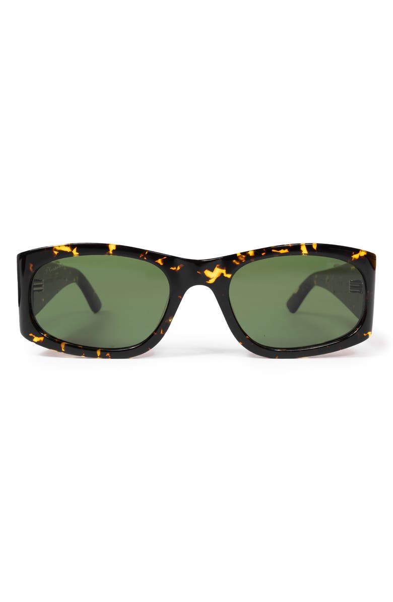 PLEASURES x Akila Eazy 55mm Rectangular Sunglasses, Main, color, Tortoise