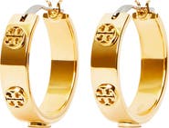 Tory Burch Thin Icon Hoop Earrings