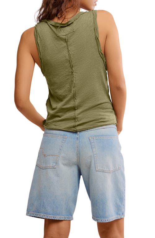Free People Easy Tank Top In Pete Moss In Multi