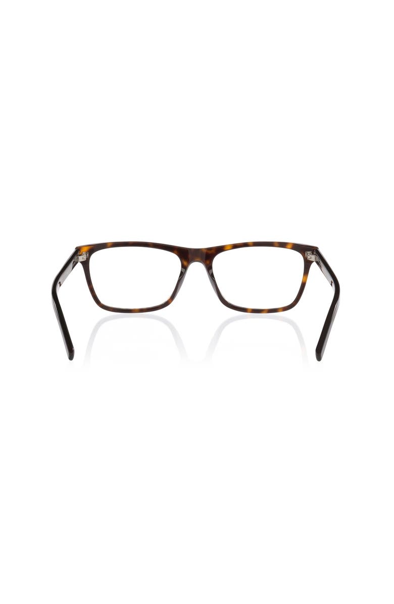 Saint Laurent 58mm Rectangle optical glasses, Alternate, color, Tortoise