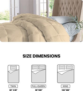 Solid Cream Microfiber Comforter