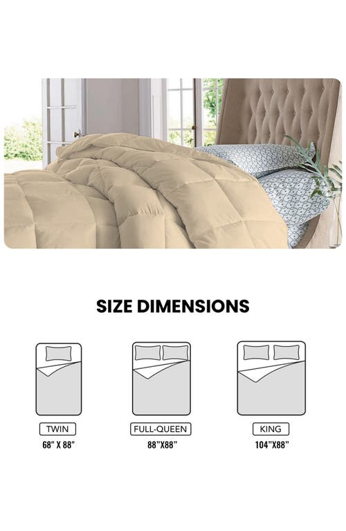 Shop Luxury Home Solid Cream Microfiber Comforter