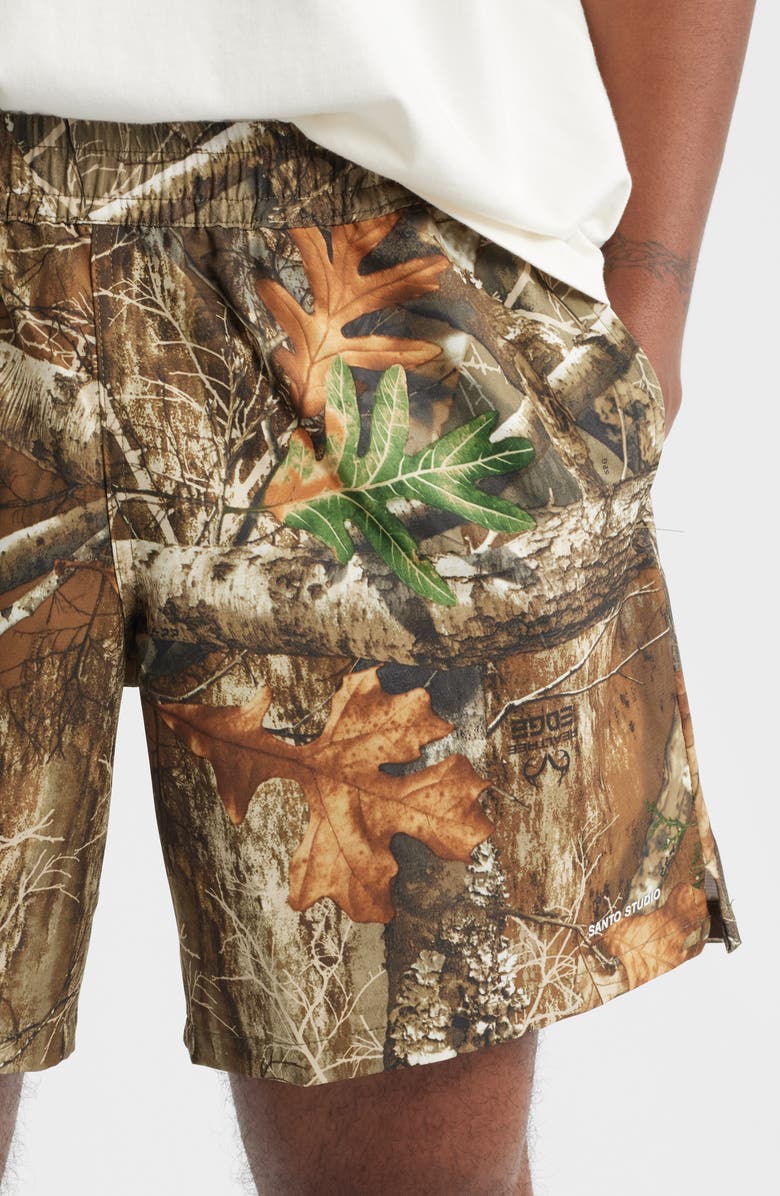 SANTO STUDIO x Realtree EDGE Camo Drawstring Shorts, Alternate, color, Camouflage