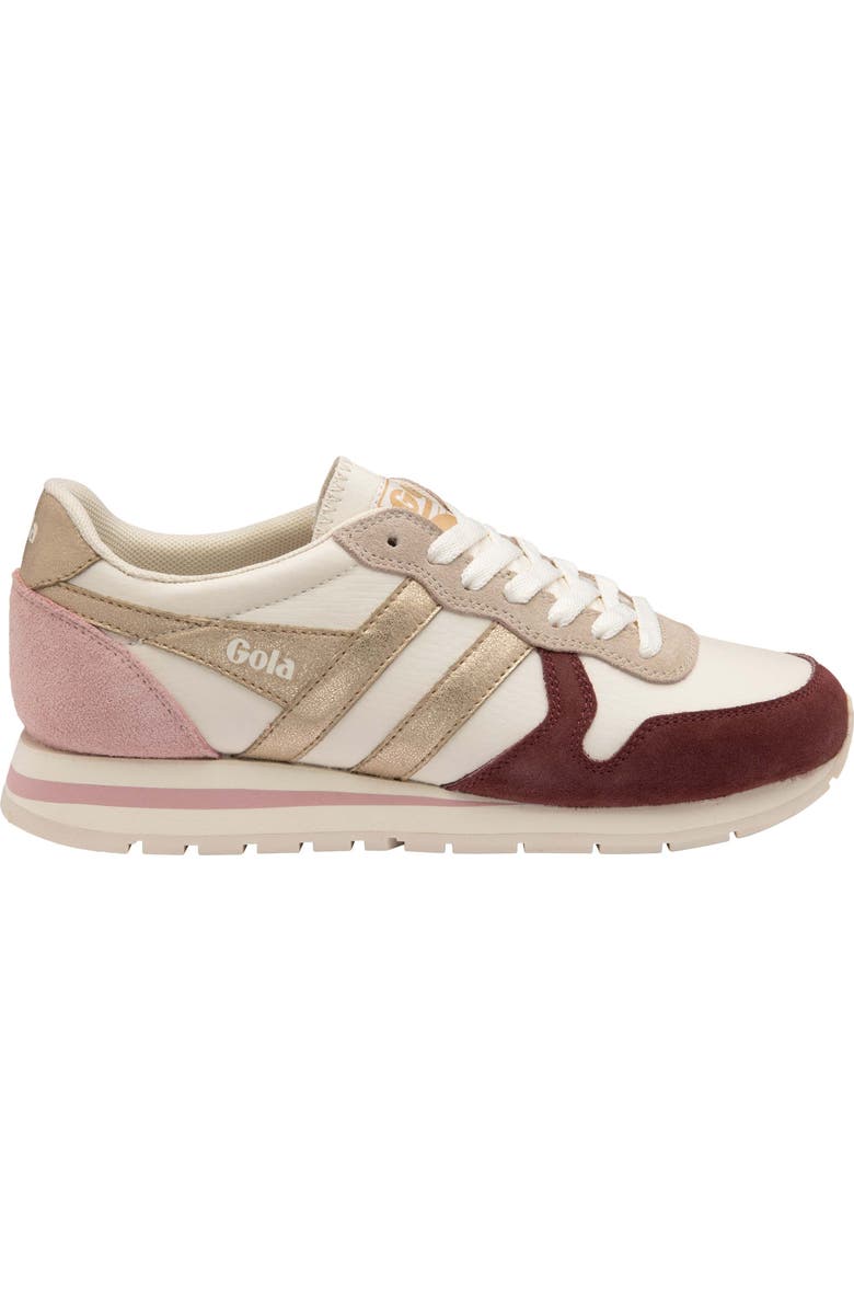 Gola Classics Daytona Quadrant Sneaker, Alternate, color, Off White/Windsor Wine/Gold/Ch